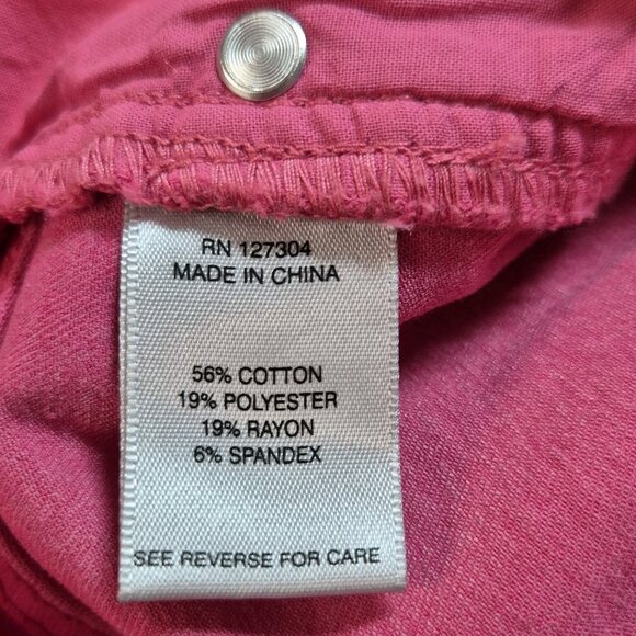 John Mark Women's Jeans Pants 22W Stretch Frayed Raw Fringe Ankle Fuchsia (11) - Picture 9 of 16